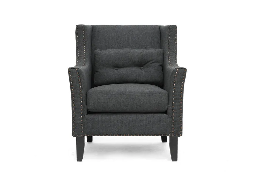Baxton Studio Albany Linen Lounge Chair