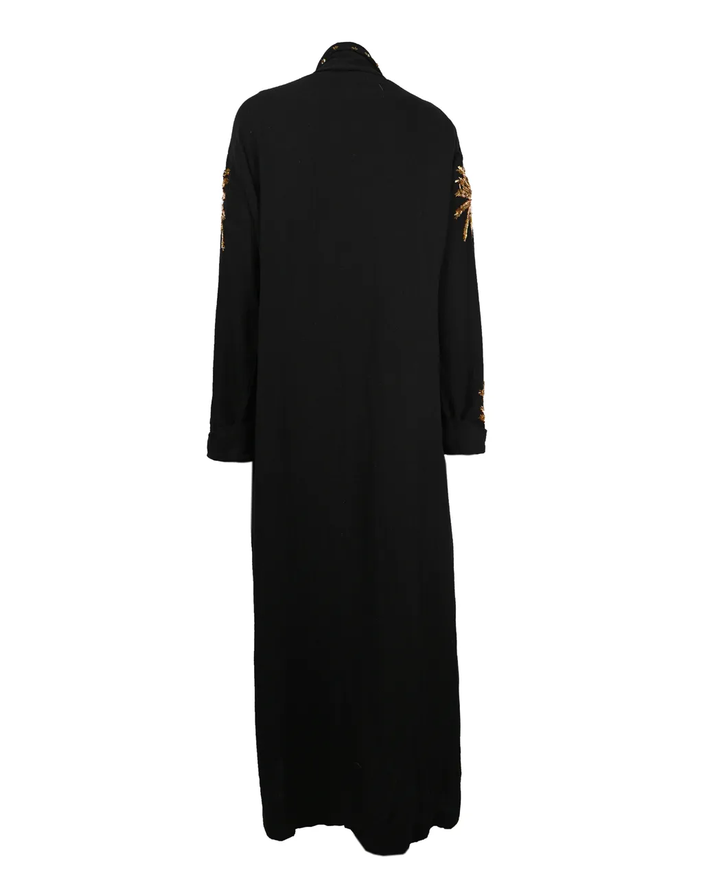 Black Embroidered Coverup Abaya