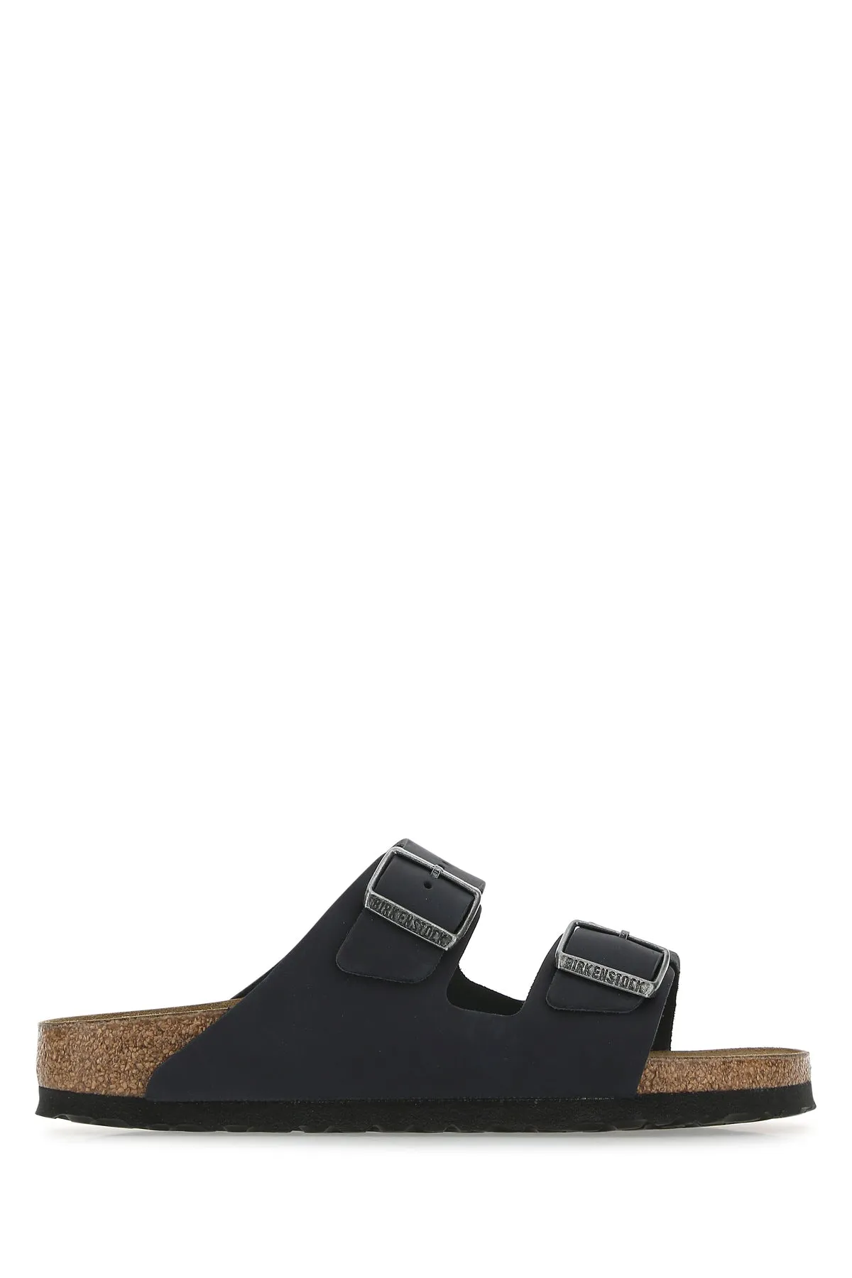 Black leather Arizona slippers