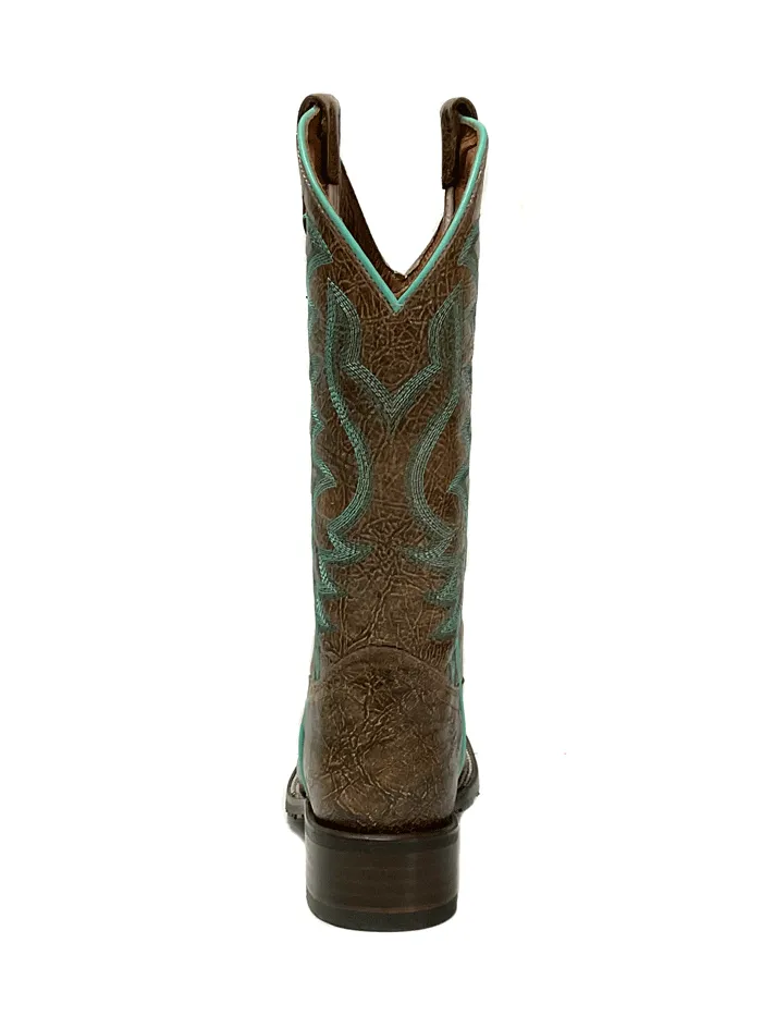Circle G by Corral Women's 11" Peanut Embroidery Western Boots - Wide Square Toe