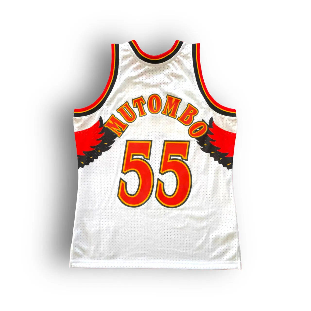 Dikembe Mutombo 1996-1997 Atlanta Hawks Home Mitchell & Ness Swingman Jersey - White