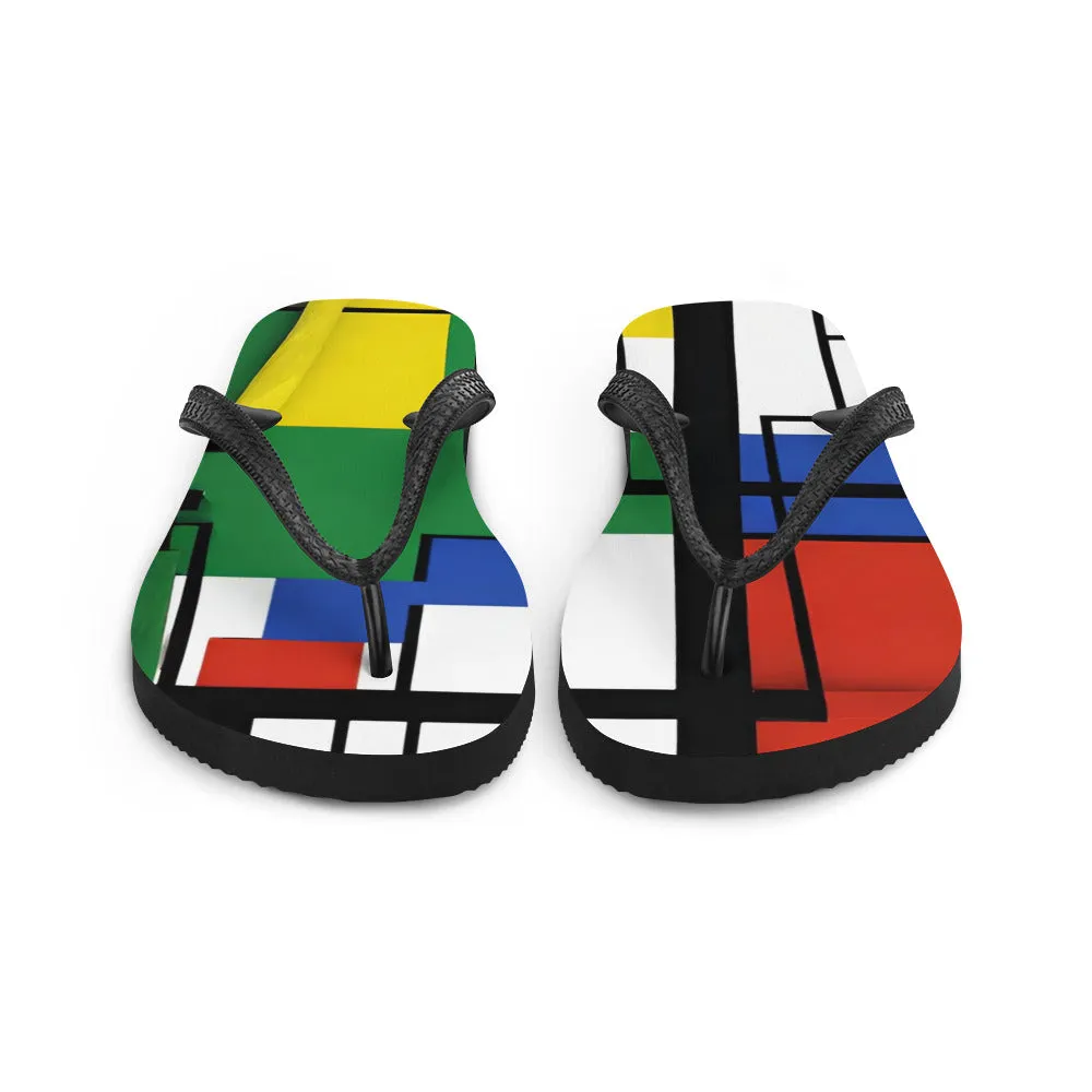 Flip-Flops / Piet Mondrian Flip Flop / AI created