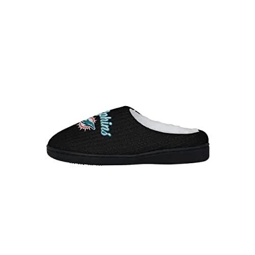 FOCO Women's NFL Sherpa Lined Memory Foam Slippers, Team Color, 7-8