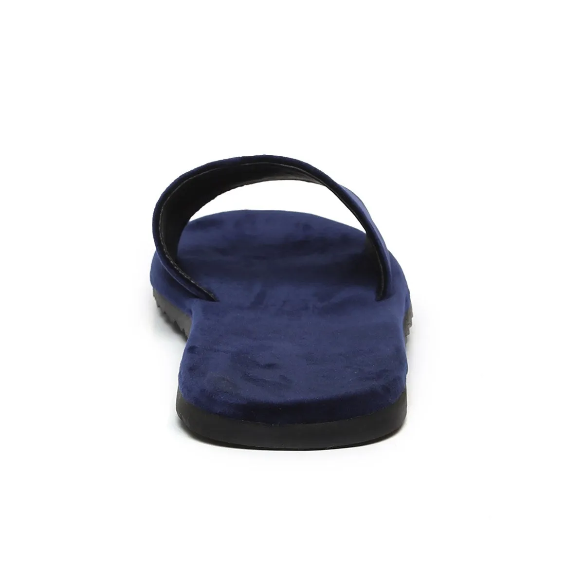 Lioness Blue Two Tone Full Italian Velvet Women Slippers By Brune & Bareskin