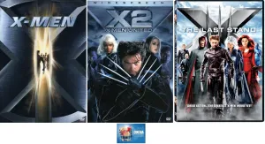 Marvel's X-MEN X2 UNITED & X3 LAST STAND TRILOGY 3 DVD Movie Set Includes Cinema Movie Time Art Card