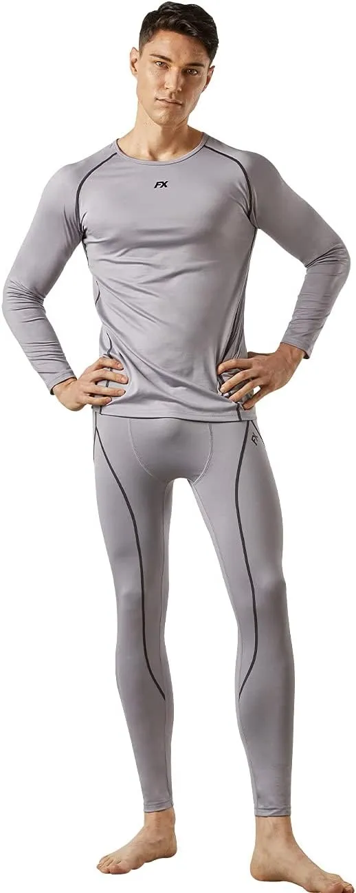 MAXHEAT Mens Thermal Underwear Long Johns Set with Fleece Lined