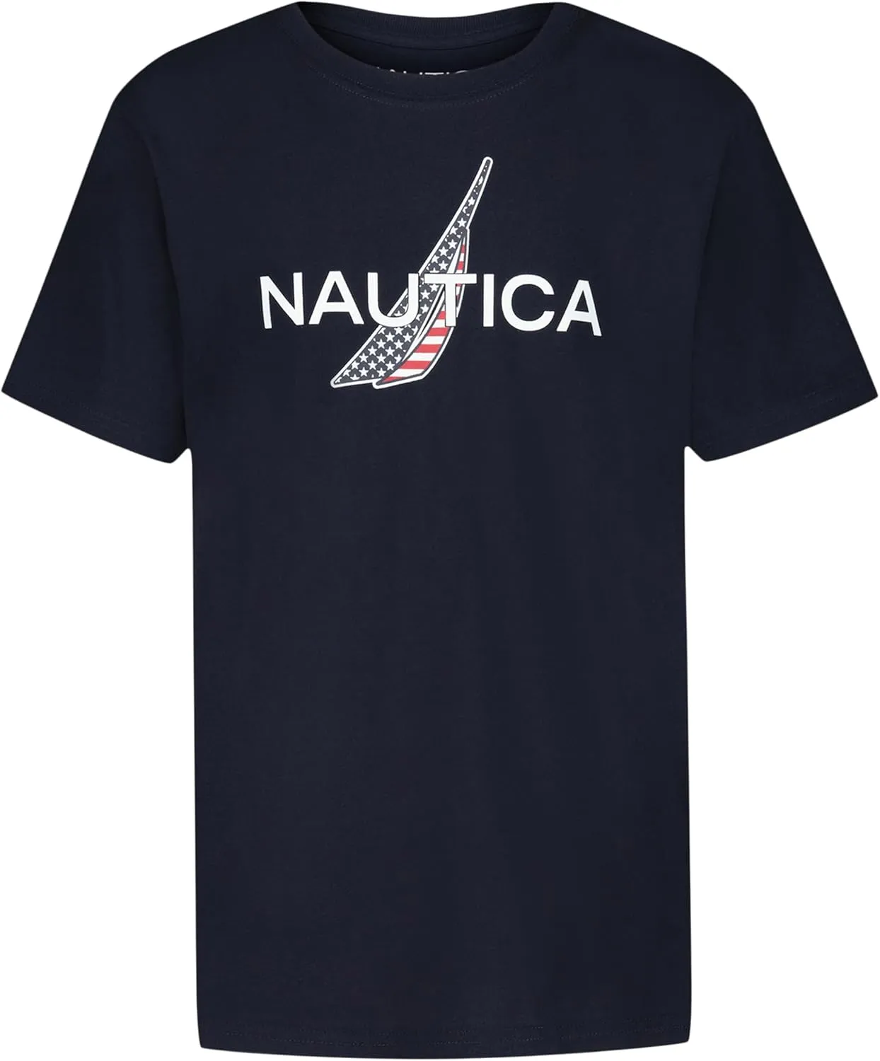 Nautica Boys' Short Sleeve Graphic Crew Neck T-Shirt, Soft, Comfortable, Relaxed Fit