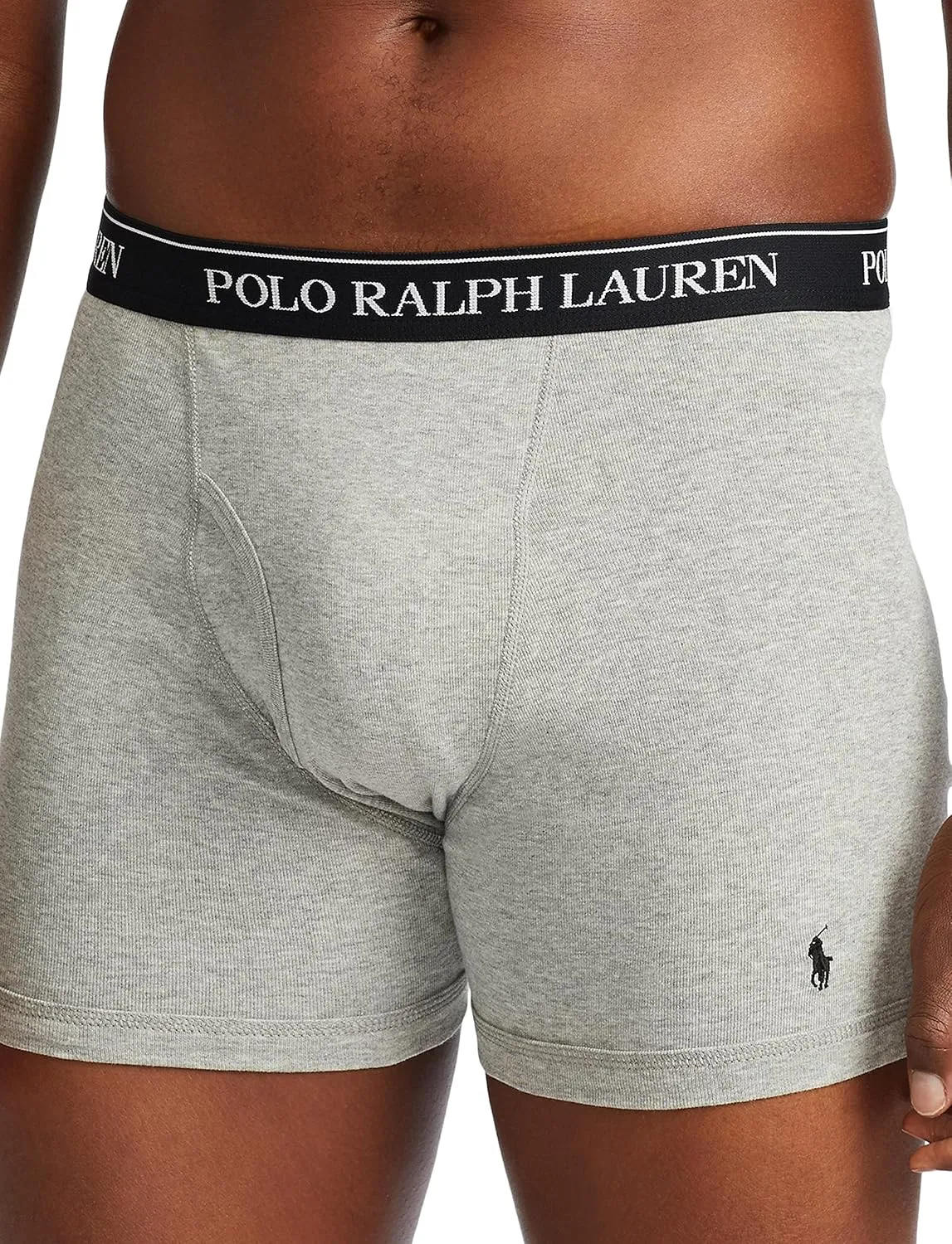 POLO RALPH LAUREN Men's Classic Fit Cotton Boxer Briefs, Trunks & Long Leg Boxer Briefs, 3 Pack
