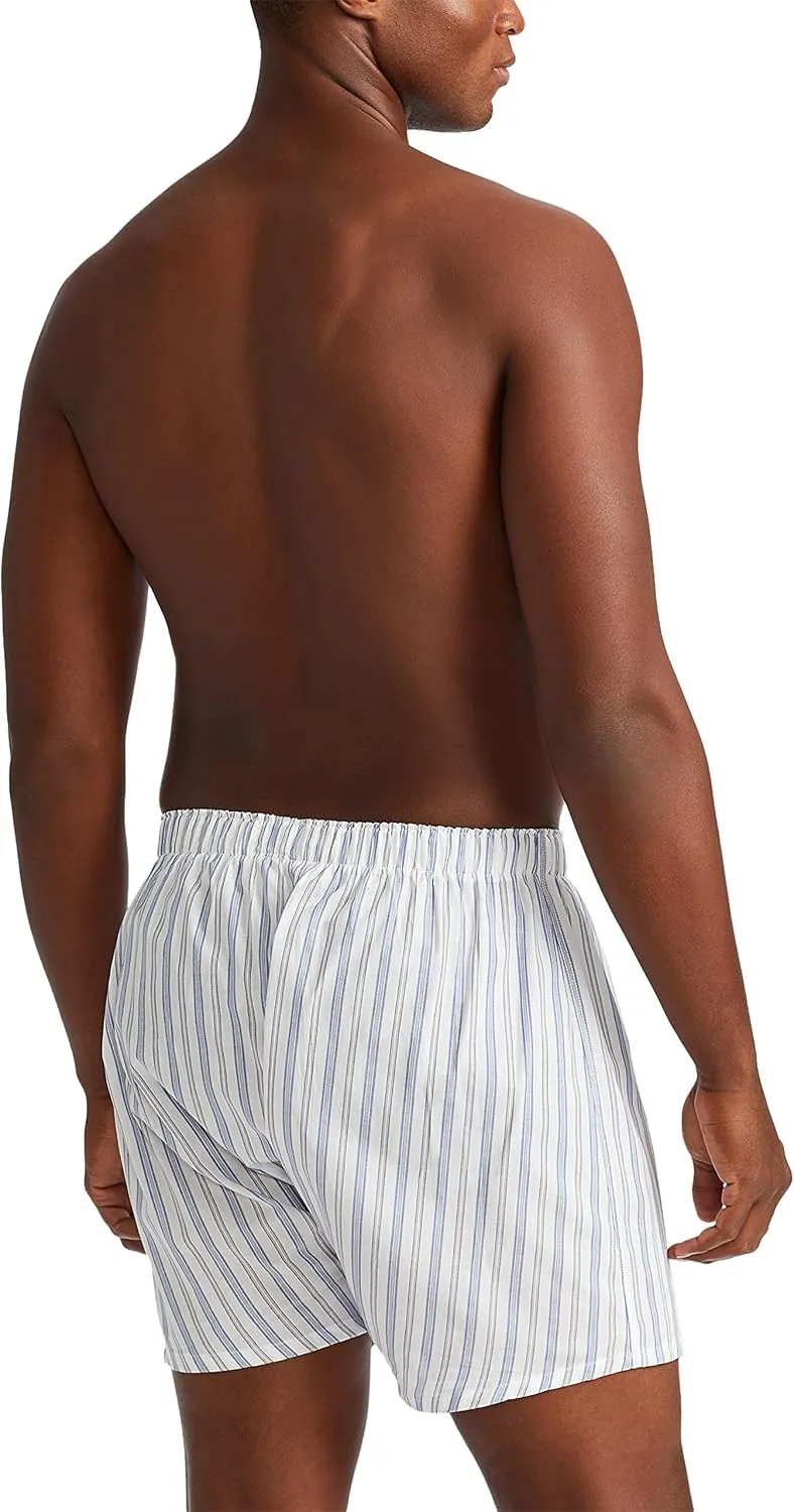 POLO RALPH LAUREN Men's Classic Fit Cotton Woven Boxers 3-Pack