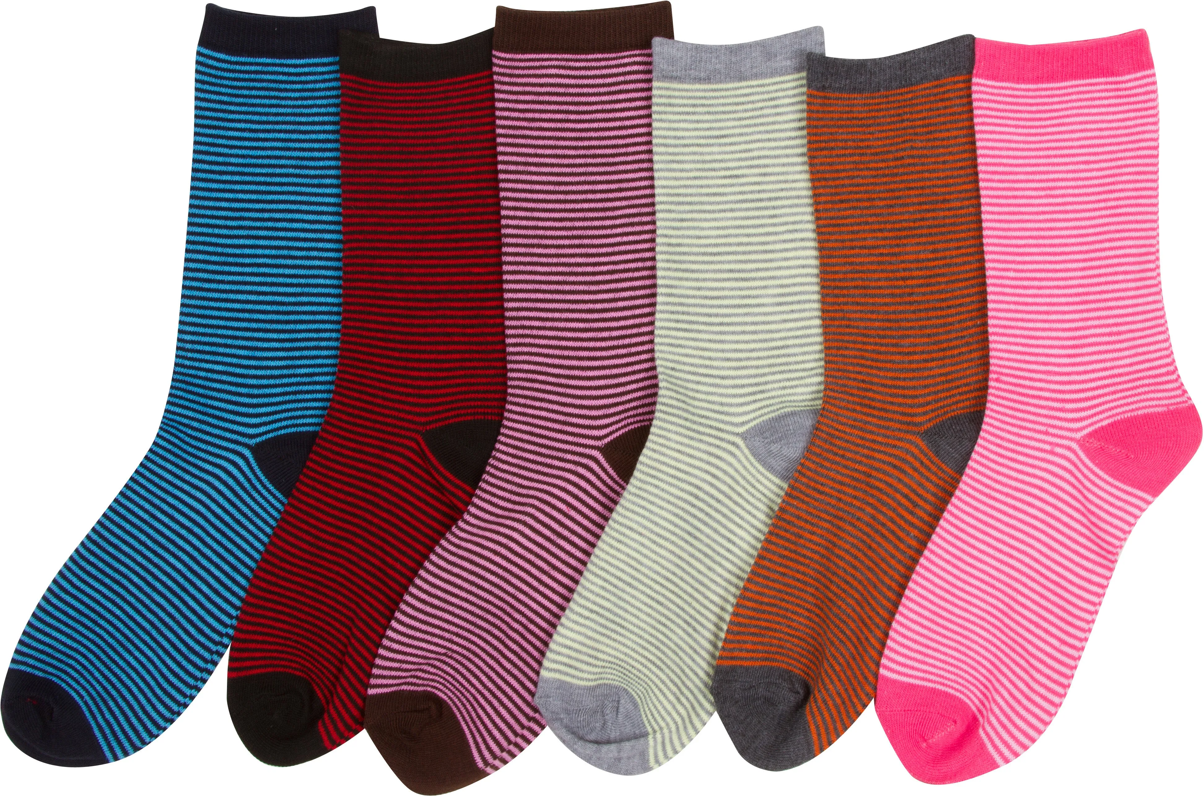 Sakkas Women's Poly Blend Soft and Stretchy Crew Pattern Socks Assorted 6-pack