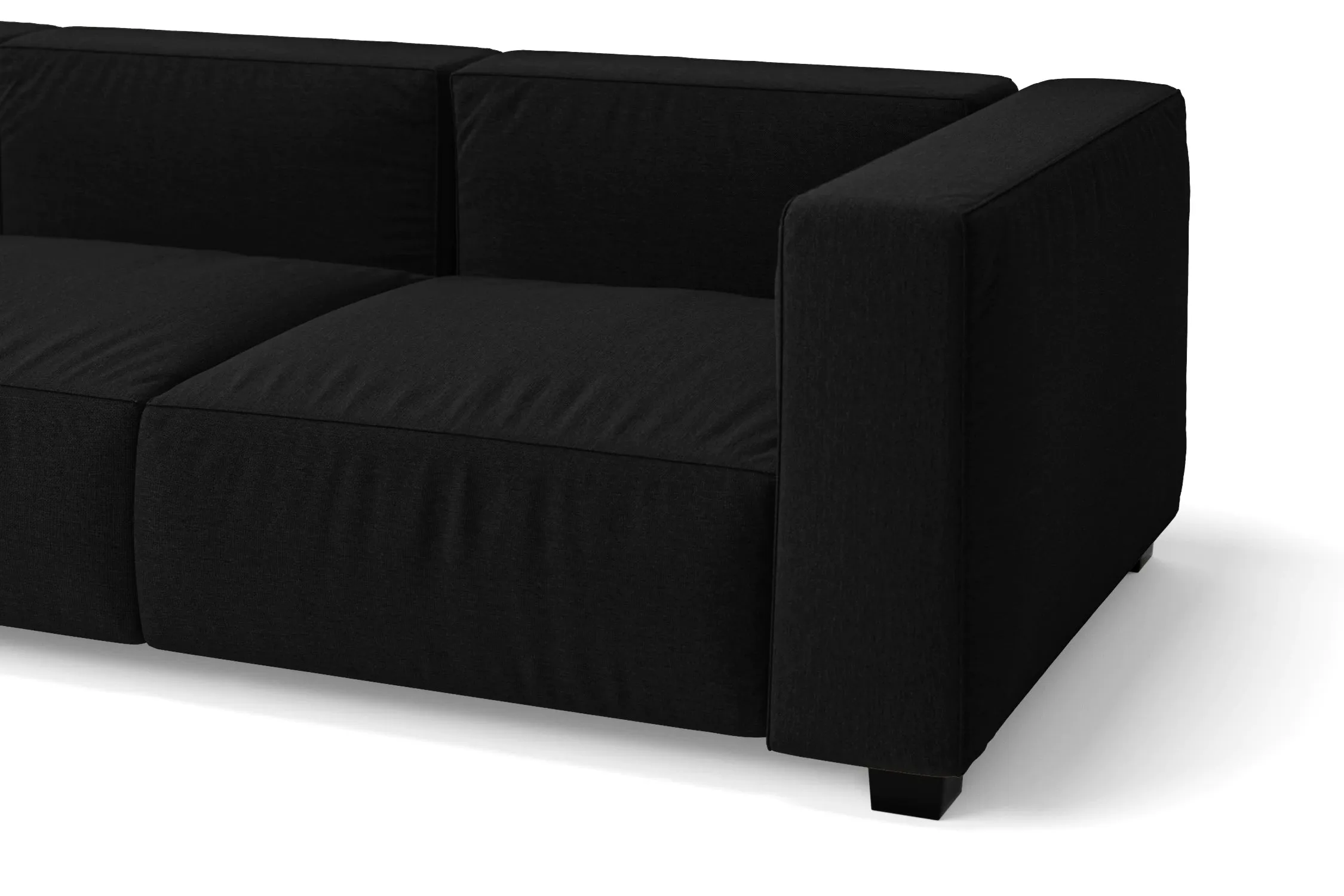 Taranto Armchair Black Linen Fabric