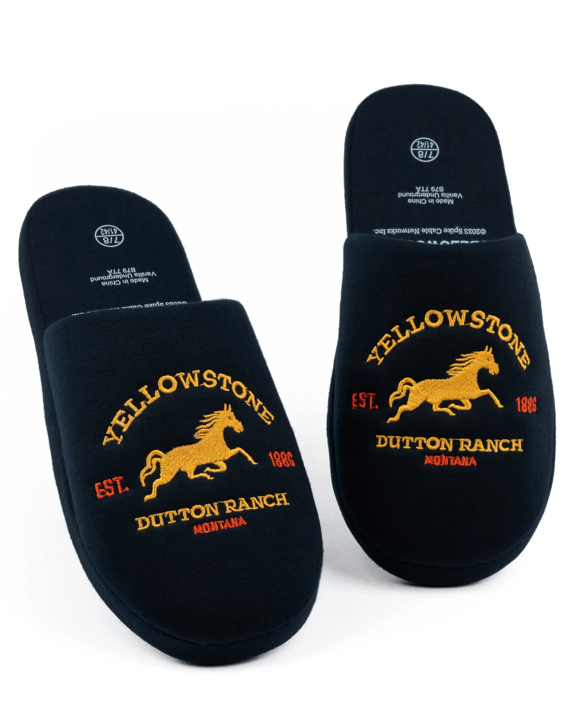 Yellowstone Men's Navy Slippers