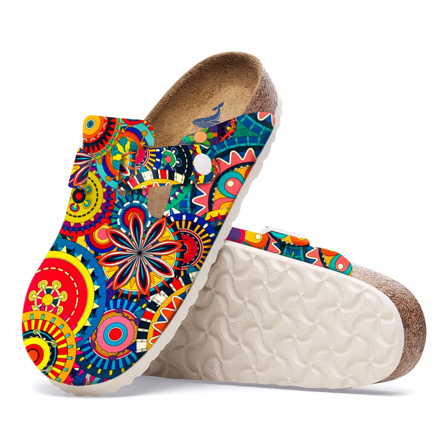 Yiume Footwear's Women’s Printed Clogs Adjustable Buckle Slip on Footbed Slippers