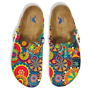 Yiume Footwear's Women’s Printed Clogs Adjustable Buckle Slip on Footbed Slippers